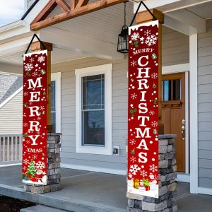 Festive Pair of Christmas Banners: Perfect for Home, Party, Or Garden Decor - 180Cm/70.8Inch X 30Cm/11.8Inch