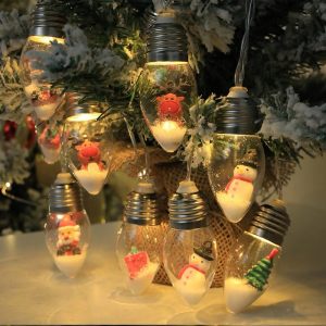 78.74 inches Christmas wish ball light with 10 LED lights, Lucky Angel Wishing Bottle String Lights, Indoor Christmas Tree Decorative Lights Halloween/Diwali/Christmas/Easter Plastic Holiday Decoration - Batteries Not Included