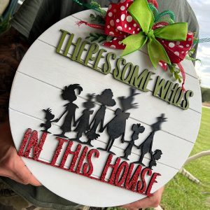 3D Christmas Front Door Decor, Movie Theme Front Door Porch Decorations For Home Restaurant, Christmas Hanger, Christmas Door Sign, Funny Front Door Sign, Front Door Sign, Front Door Hanger, Front Door Wreath, Christmas Decor