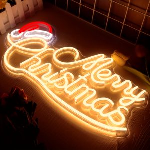 1pc Merry Christmas Neon Sign Led Neon Lights, For Wall Decor Usb Light Up Signs, For Bedroom Home Party Christmas Decorations Family Gifts Light